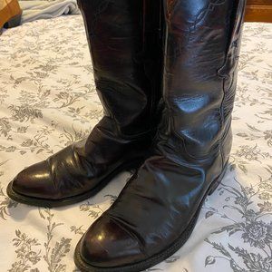 Lucchese black cherry boots
